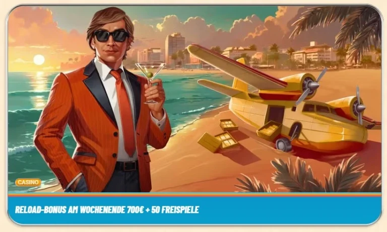 Wochenend-Reload-Bonus: Bis zu 700 € + 50 Freispiele!